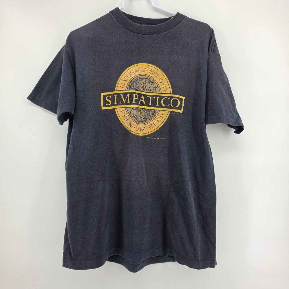 Vintage Simpatico Beer Shirt XL Talia Circle Theater Miami Springs Delta 90s USA